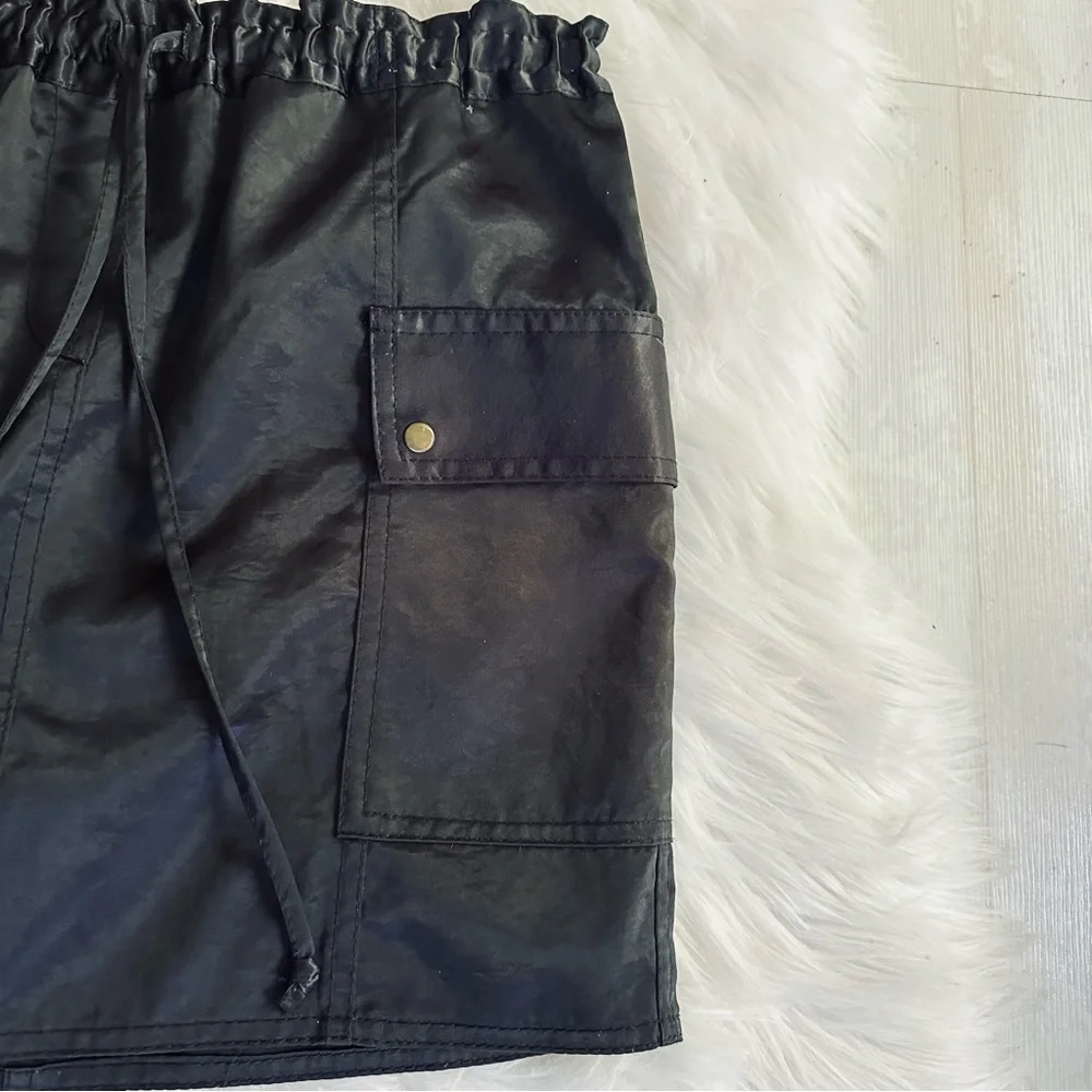 Express Black Cargo Skirt with Flap Pockets, XS